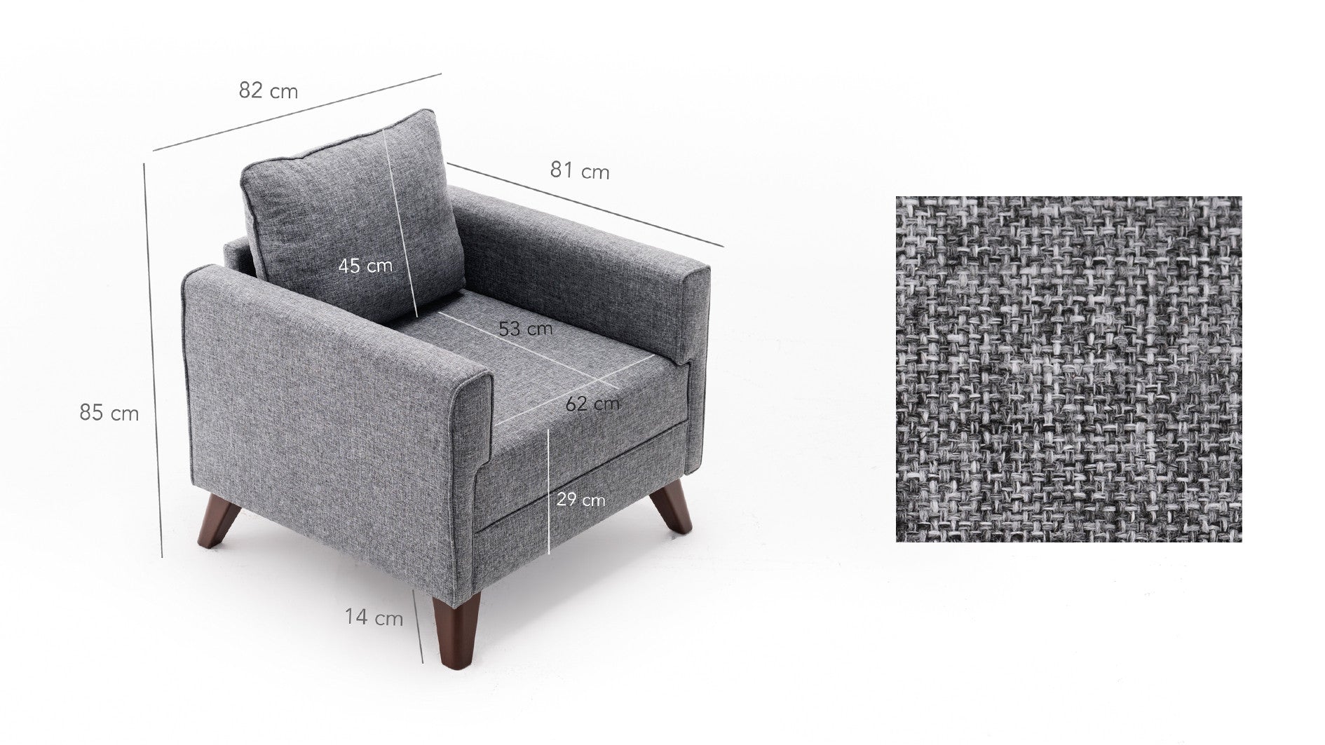 Bella Armchair - Anthracite