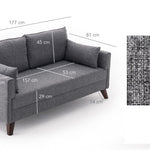 Bella Sofa For 2 Pr - Anthracite