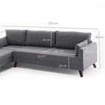 Bella Corner Sofa Left 1 - Cream