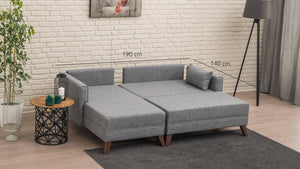Bella Corner Sofa Left 2-Grey