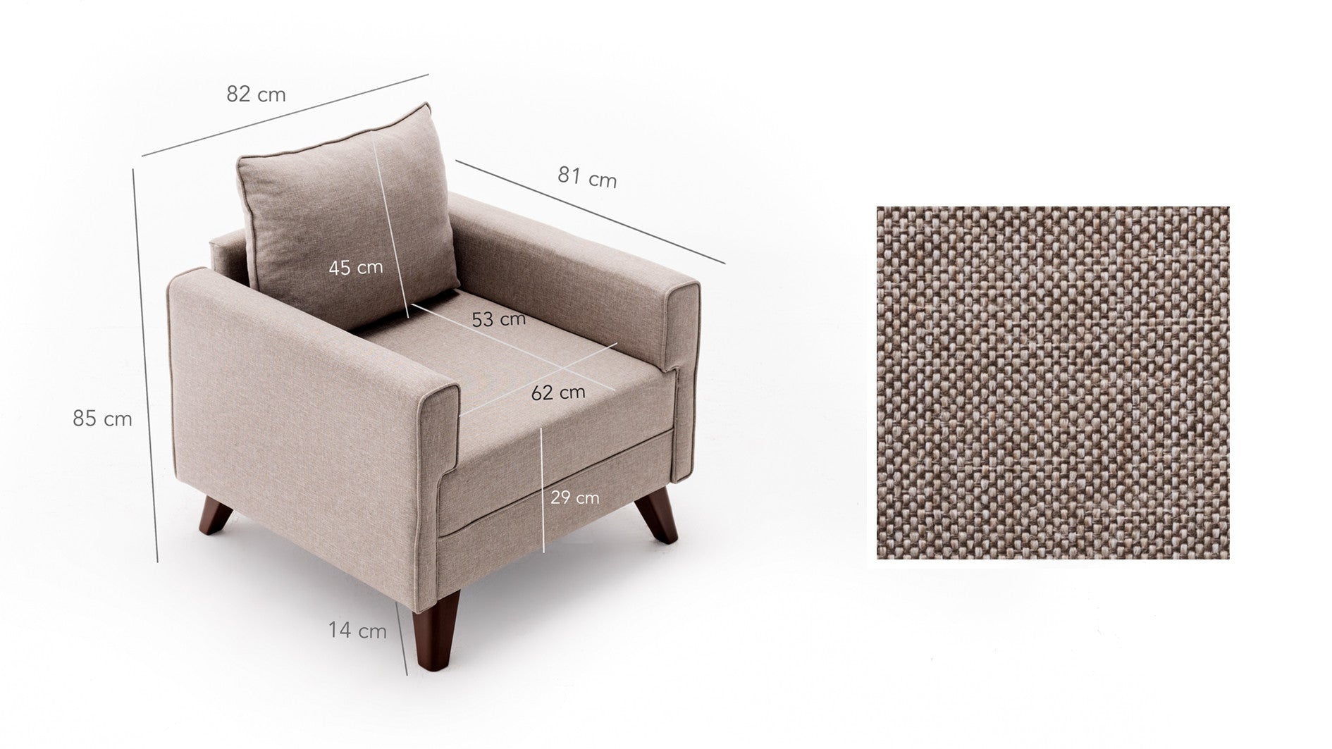 Bella Armchair - Anthracite