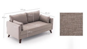 Bella Sofa For 2 Pr - Anthracite