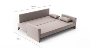 Bella Sofa Bed - Claret Red