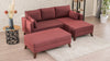 Bella Corner Sofa Right 2 - Claret Red