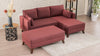 Bella Corner Sofa Right 2 - Claret Red