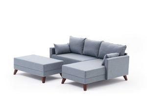 Bella Mini Corner Sofa Right - Brown