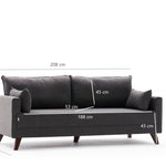 Bella Sofa Bed - Claret Red