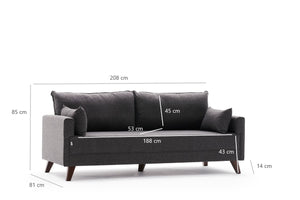 Bella Sofa Bed - Claret Red