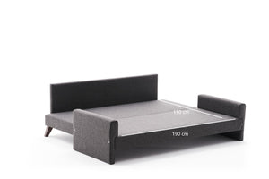 Bella Sofa Bed - Claret Red