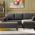 Bella Mini Corner Sofa Right - Brown