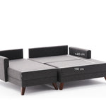 Bella Mini Corner Sofa Left - Anthracite