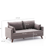 Bella Sofa For 2 Pr - Anthracite