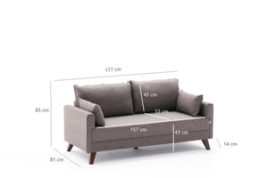 Bella Sofa For 2 Pr - Anthracite