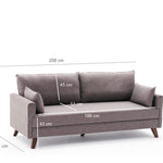 Bella Sofa Bed - Claret Red