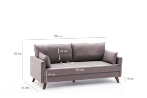 Bella Sofa Bed - Claret Red