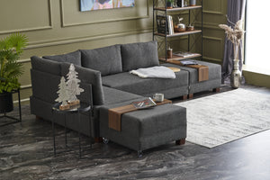 Fly Corner Sofa Bed Left - Brown