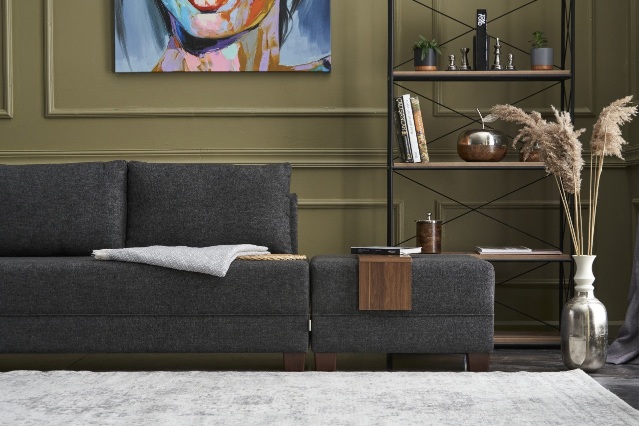 Fly Corner Sofa Bed Left - Brown