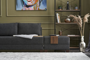 Fly Corner Sofa Bed Left - Brown