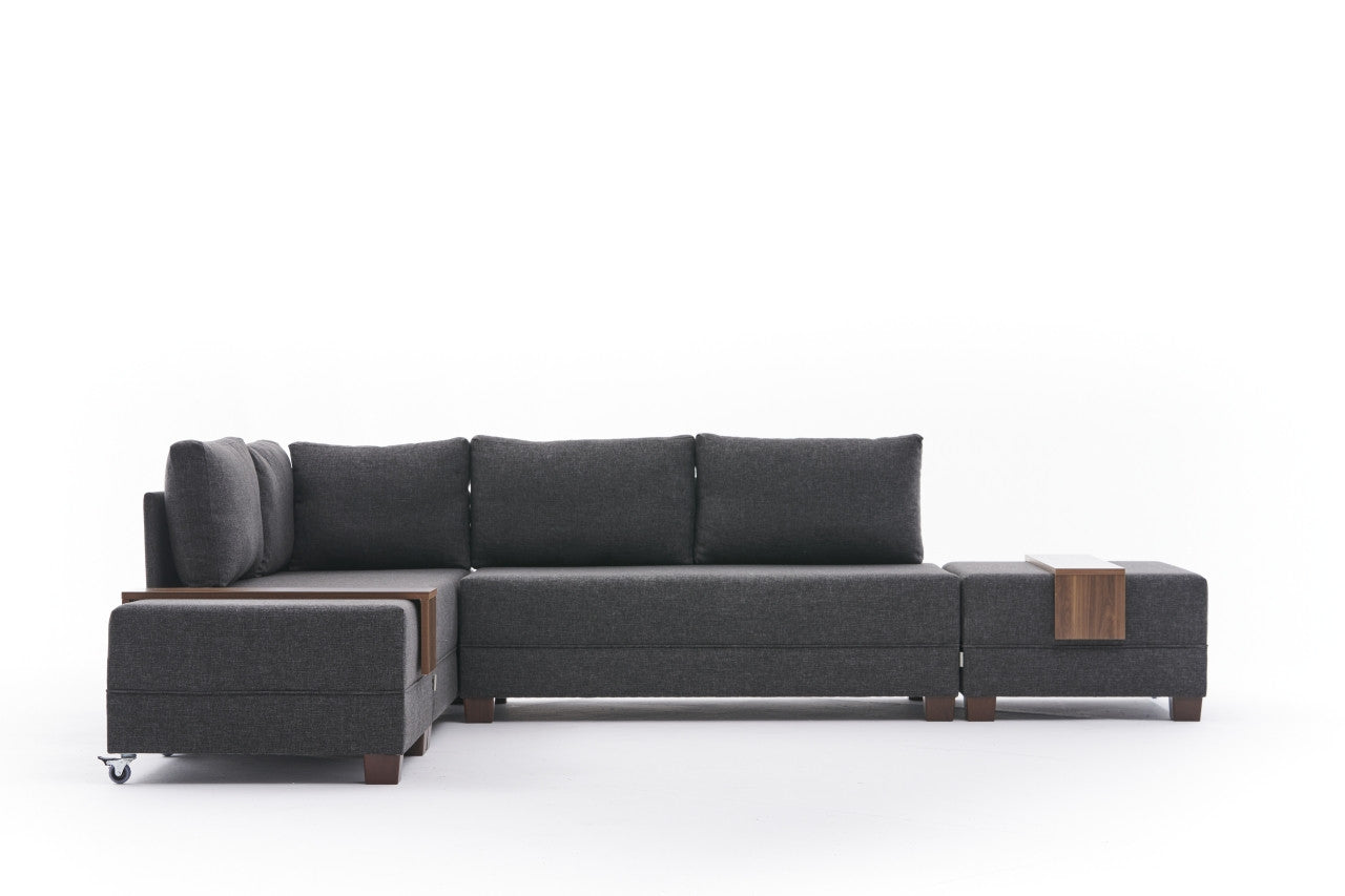 Fly Corner Sofa Bed Left - Brown
