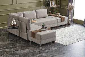 Fly Corner Sofa Bed Left - Brown
