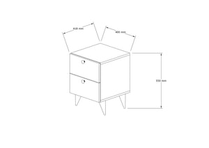 Nightstand Kada - Walnut v2