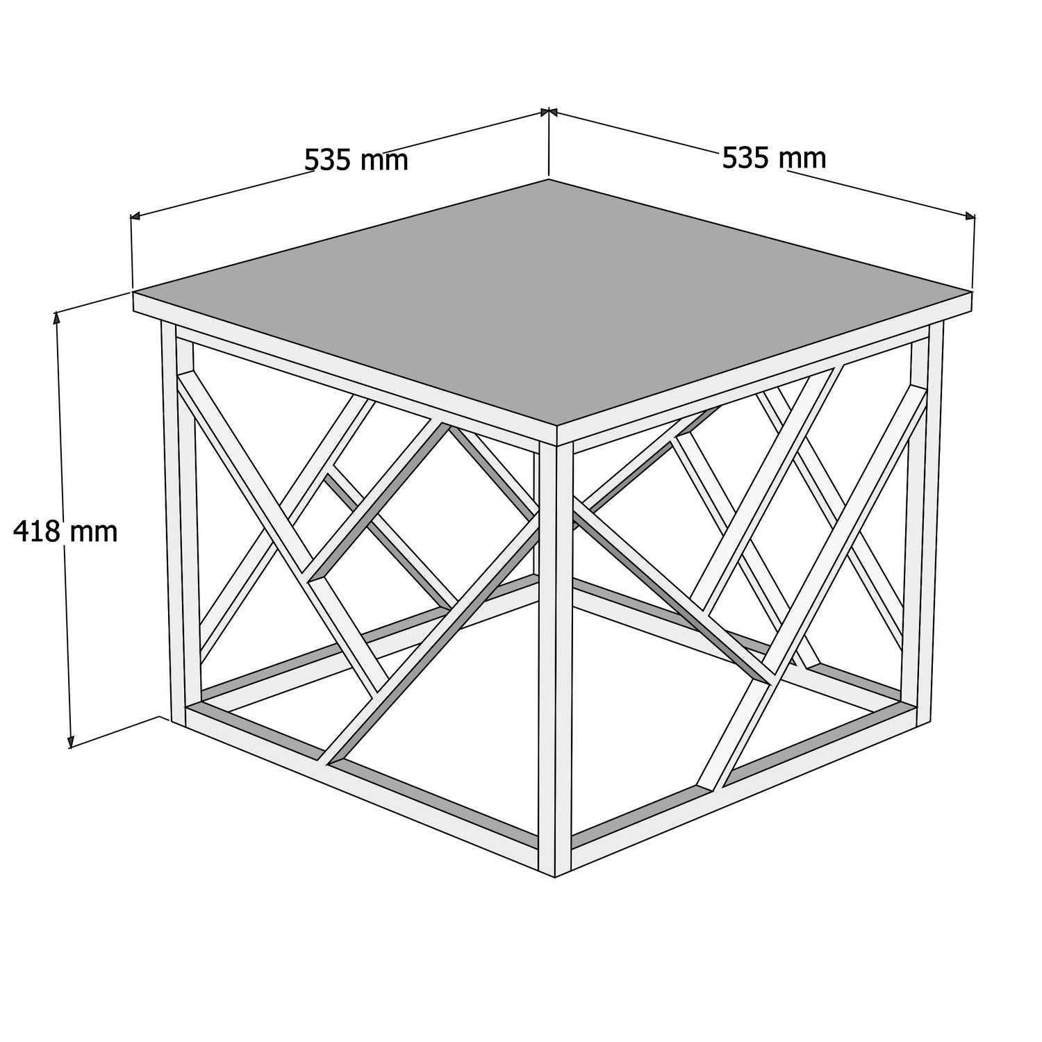 Coffee Table Woda - Walnut, Black