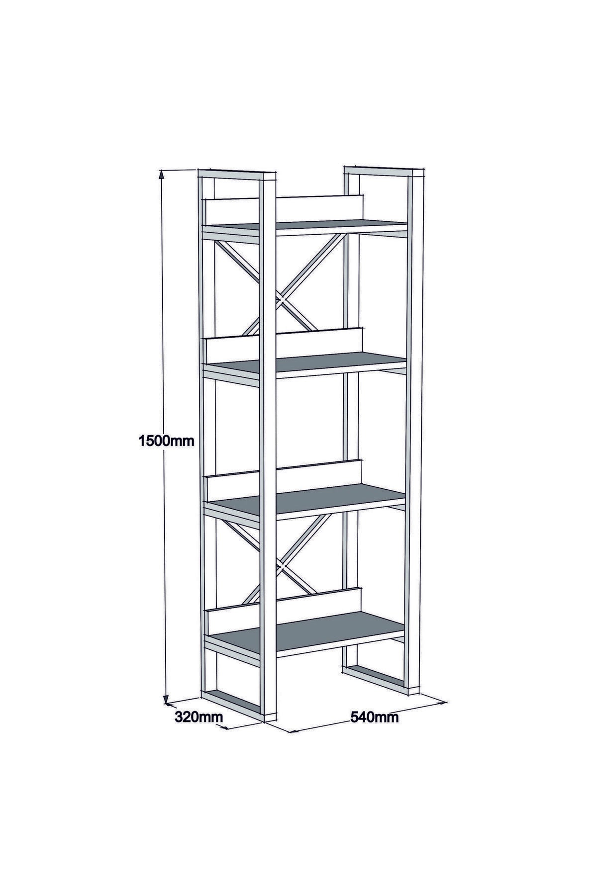 Bookshelf Adisa - Walnut
