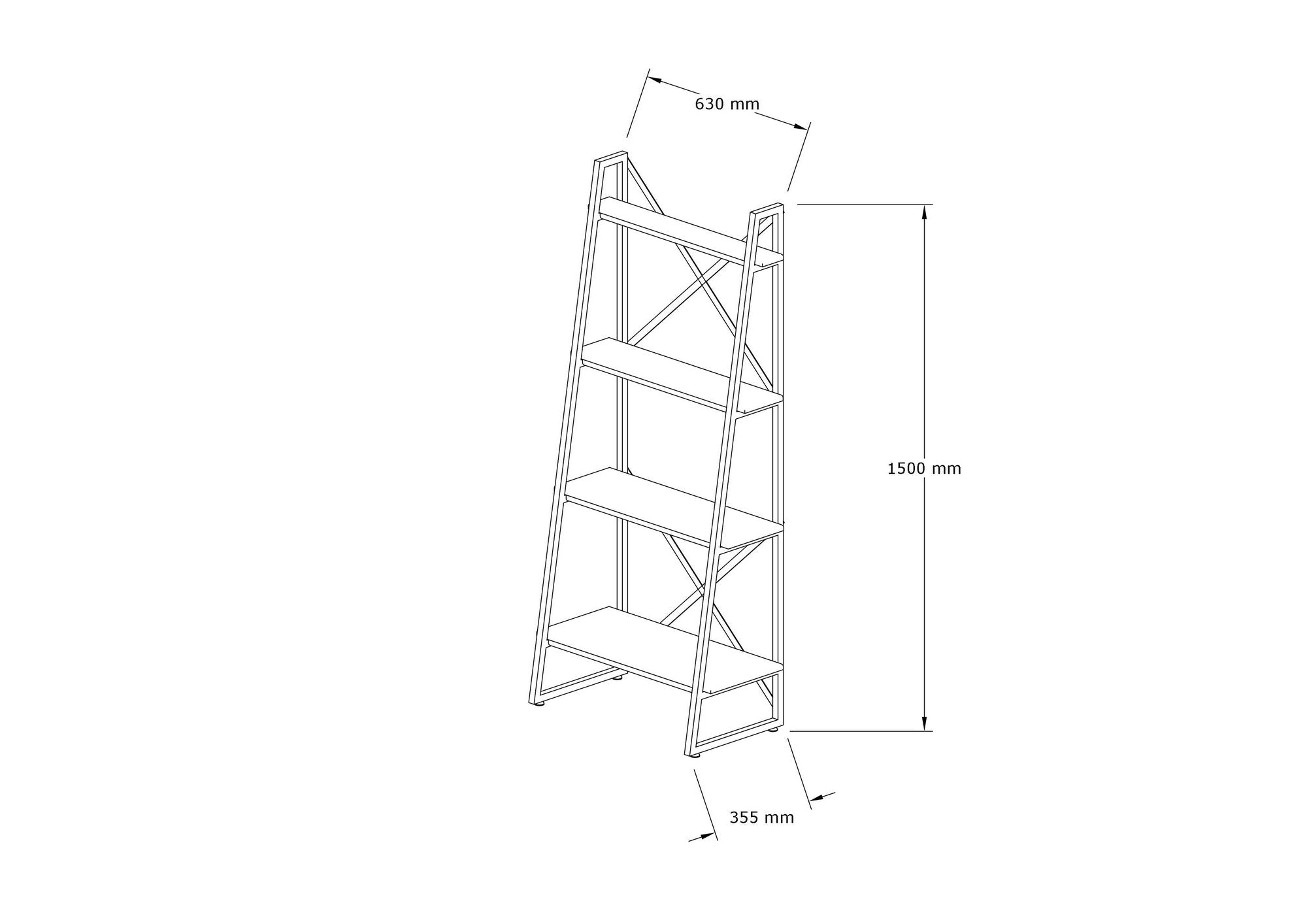 Bookshelf Alaro - Walnut