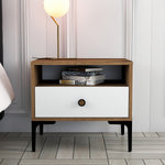 Nightstand Lizbon 530 - Walnut White