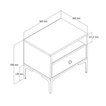 Nightstand Lizbon 530 - Walnut White