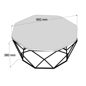 Coffee Table Diamond - Black Marble