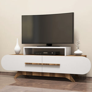 TV Stand Rose - Walnut, White