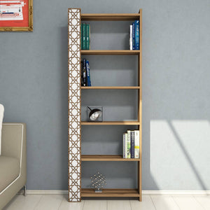 Bookshelf City - Walnut, White