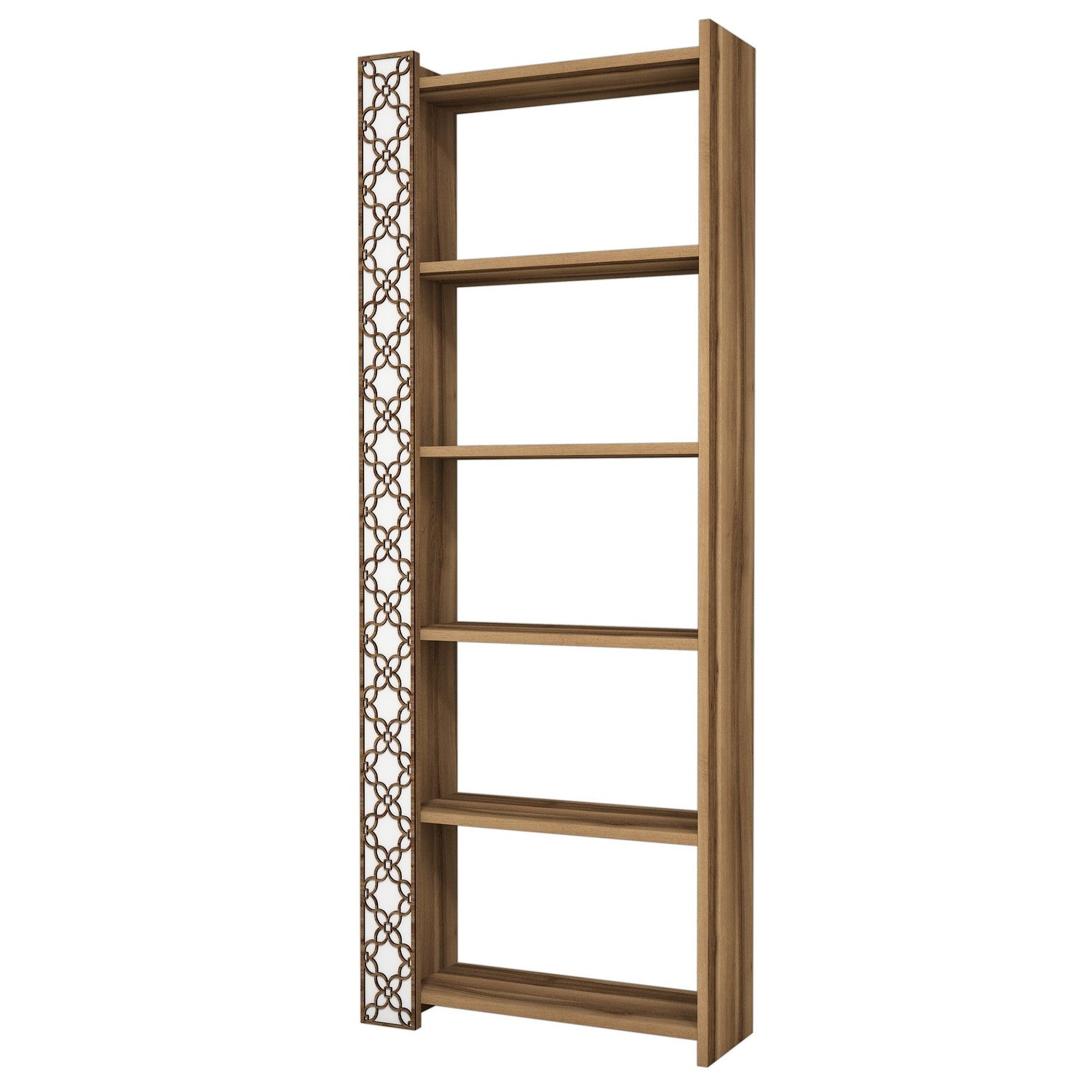 Bookshelf City - Walnut, White