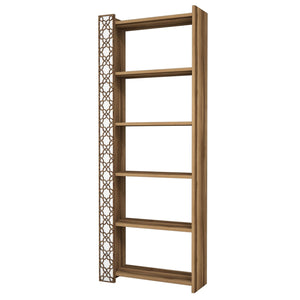 Bookshelf City - Walnut, White