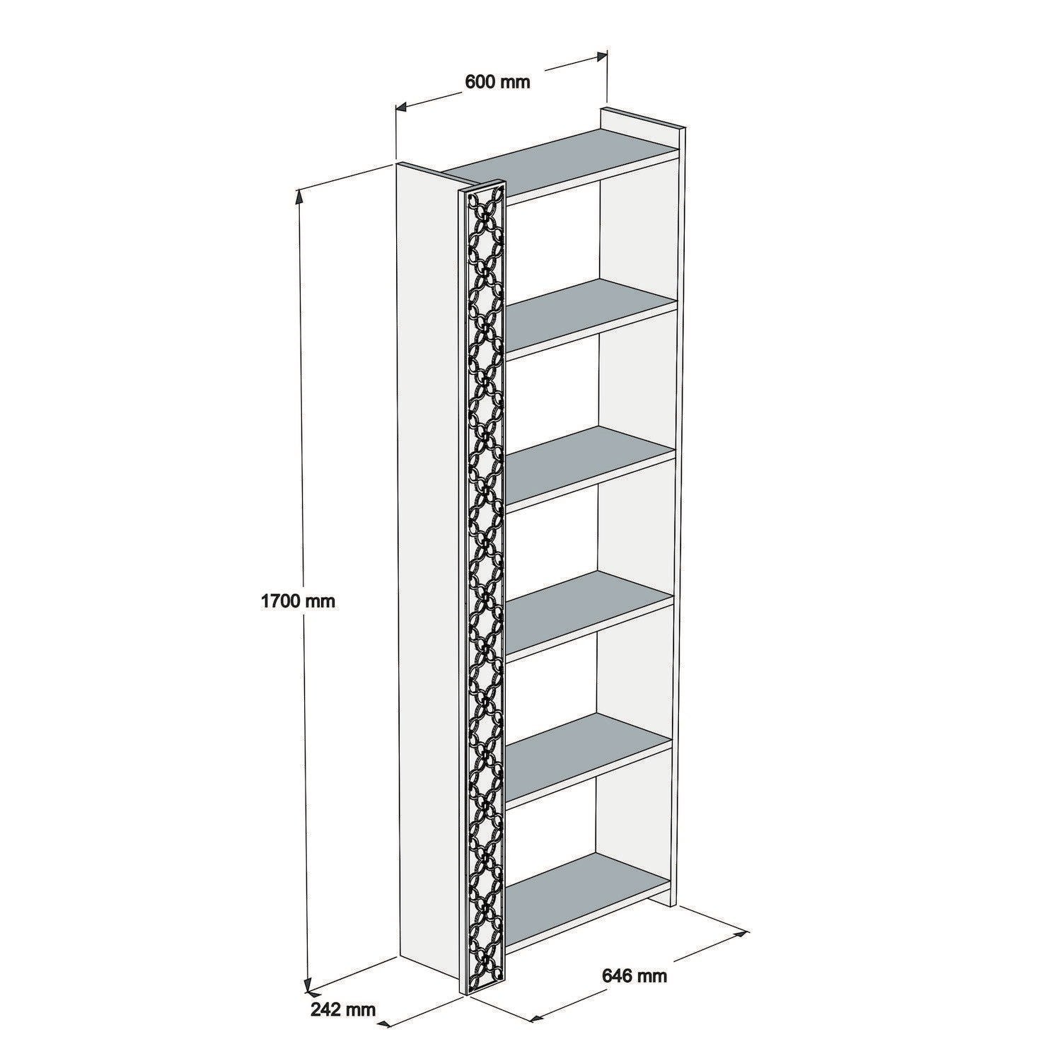 Bookshelf City - Walnut, White