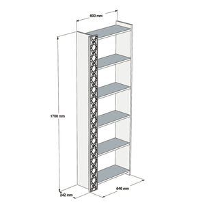 Bookshelf City - Walnut, White