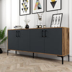 Console Table Kiev - Walnut, Anthracite