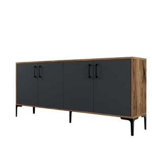 Console Table Kiev - Walnut, Anthracite