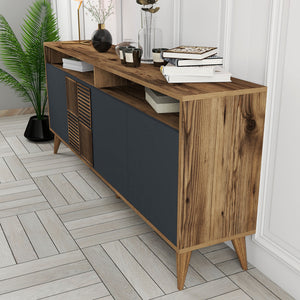 Console Table Milan - Walnut, Anthracite