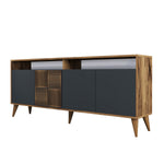 Console Table Milan - Walnut, Anthracite