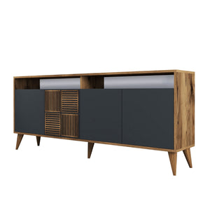 Console Table Milan - Walnut, Anthracite