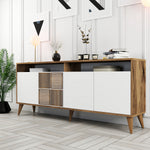 Console Table Milan - Walnut, White