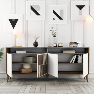 Console Table Milan - Walnut, White