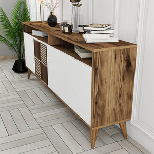 Console Table Milan - Walnut, White