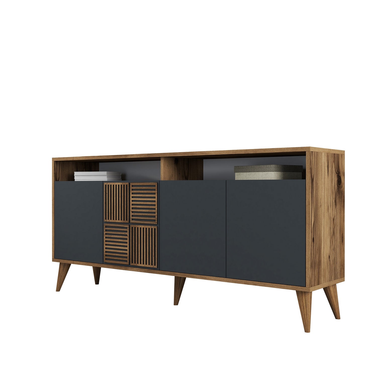 Console Table Milan 160 - Walnut, Anthracite