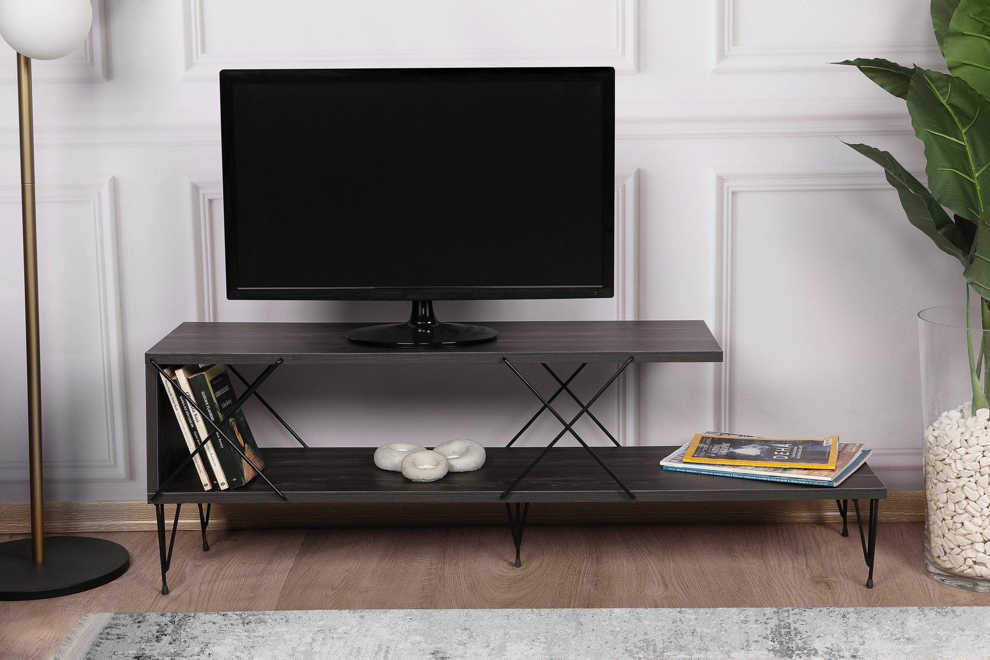 TV Stand Street - Dark Brown