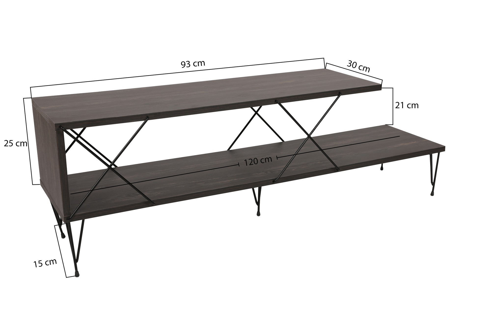 TV Stand Street - Dark Brown