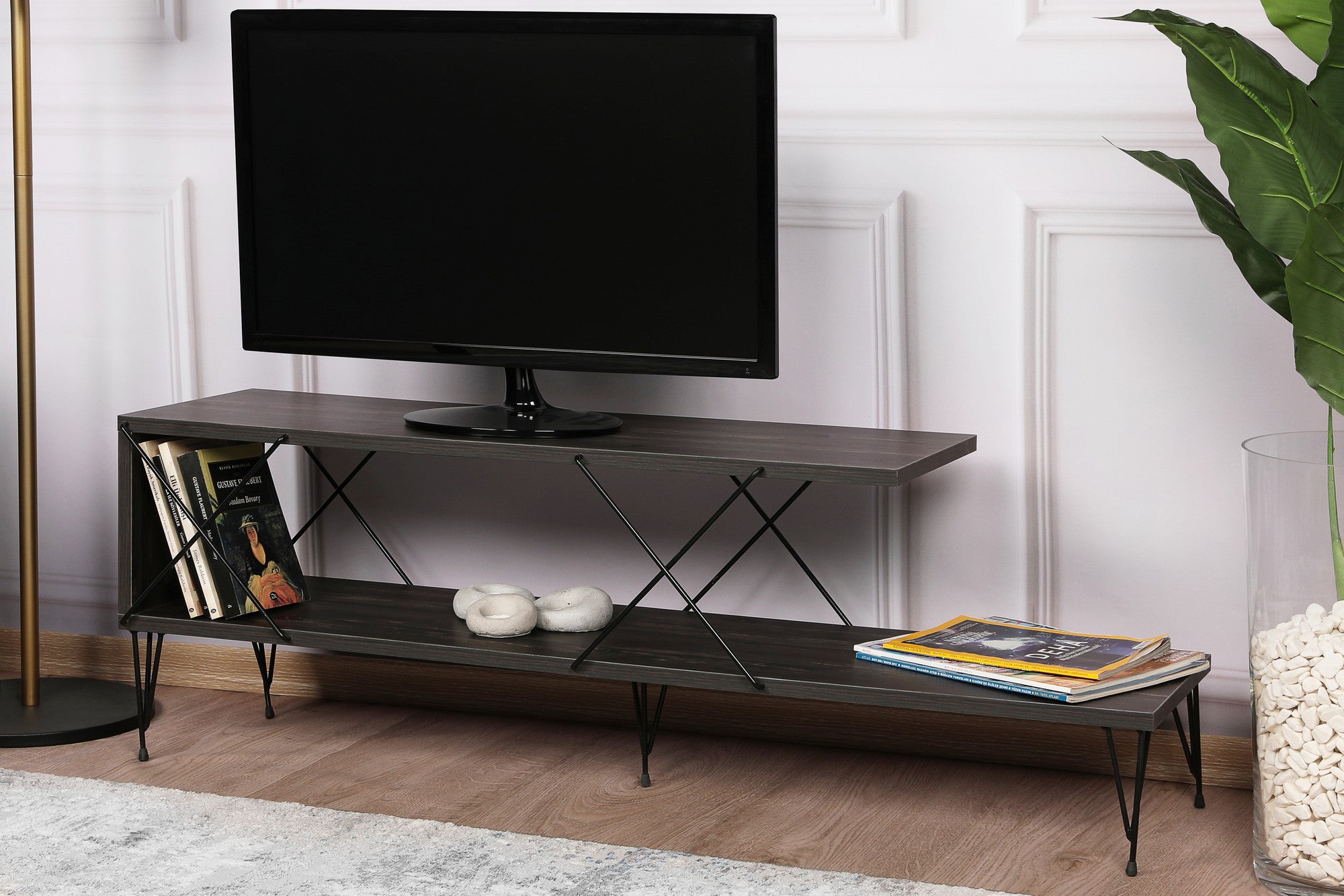 TV Stand Street - Dark Brown