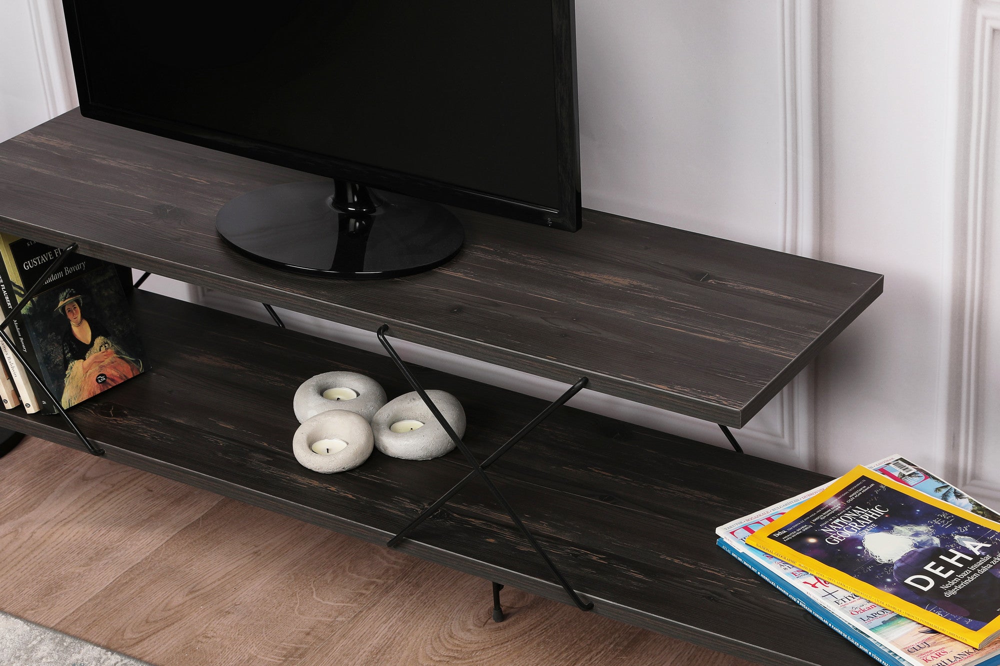 TV Stand Street - Dark Brown
